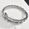 Snake Bracelet Elastic Spring Snake Bracelet Full Inlaid Women's Plated Temperament Fashion