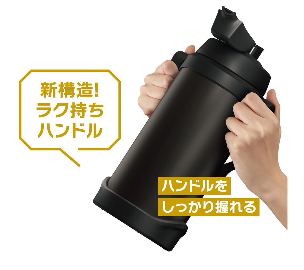 Thermos Vacuum Insulated Sports BK Jug, 2L, Black, FJQ-2000