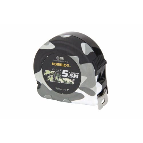 Komelon Convex JIS Class 1, 5.5m, 25mm Wide, KMC-31L. Assorted product, color cannot be specified. Available in Camouflage Green or Camouflage White.