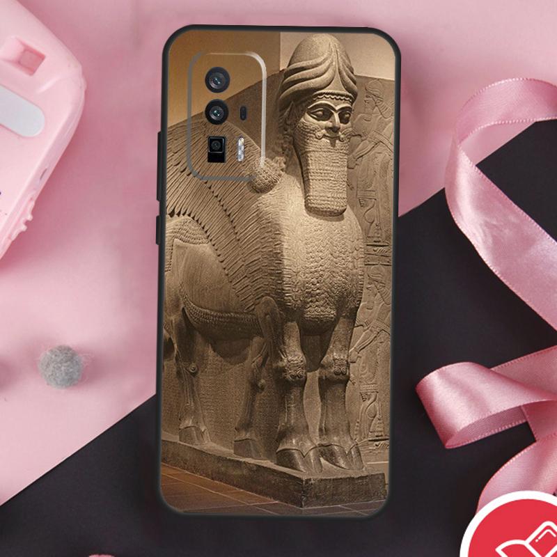 Lamassu Assyrian Mesopotamian Case For Xiaomi 13 14 Ultra 11T 12T 13T Pro 12 Lite POCO X6 Pro F5 M6 X5 X3 F3 M5s F6 Cover