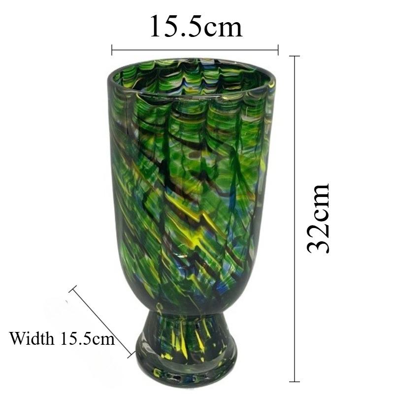 Luxury Glass Vase Elegant Vases Aesthetic Flower Bottle Nordic Glass Container Room Decor Home Decoration Interior Accessories