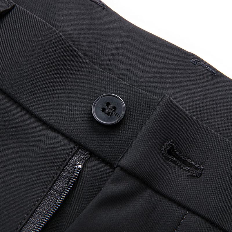 JOW Pánské podzimní zimní fleecem podšité kalhoty rovného střihu business casual