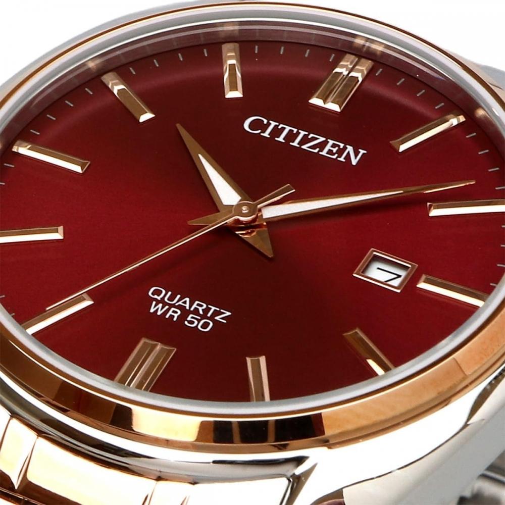 Citizen Citizen Quartz Men S Watch Bi5104 57X Wine Red Dial Silver X Pink Gold overSeaS Model [parallel Imported Product] Wine Red Bi5104 57X