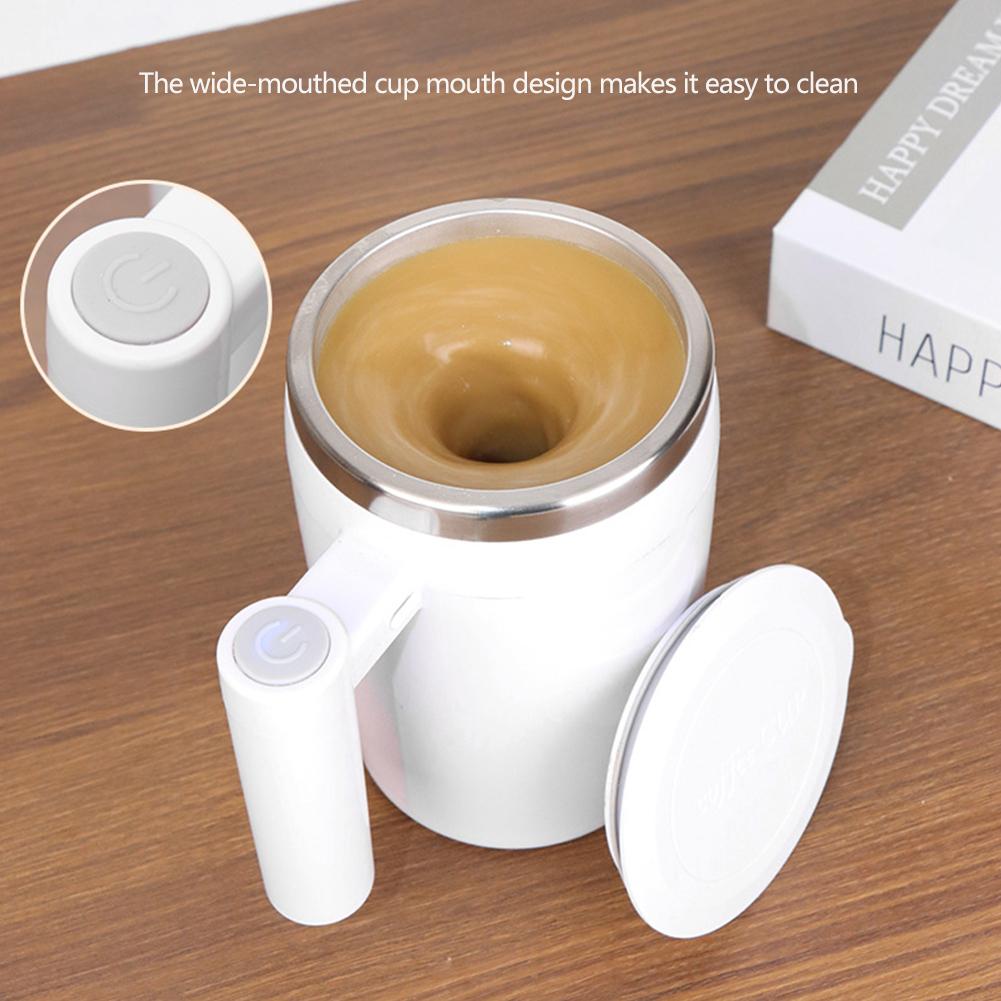 380ml Elektrischer Rührbecher Digitalanzeige Kaffee/Proteinshakes/Milch/Instantgetränke One-Touch Smart für Büro Zuhause