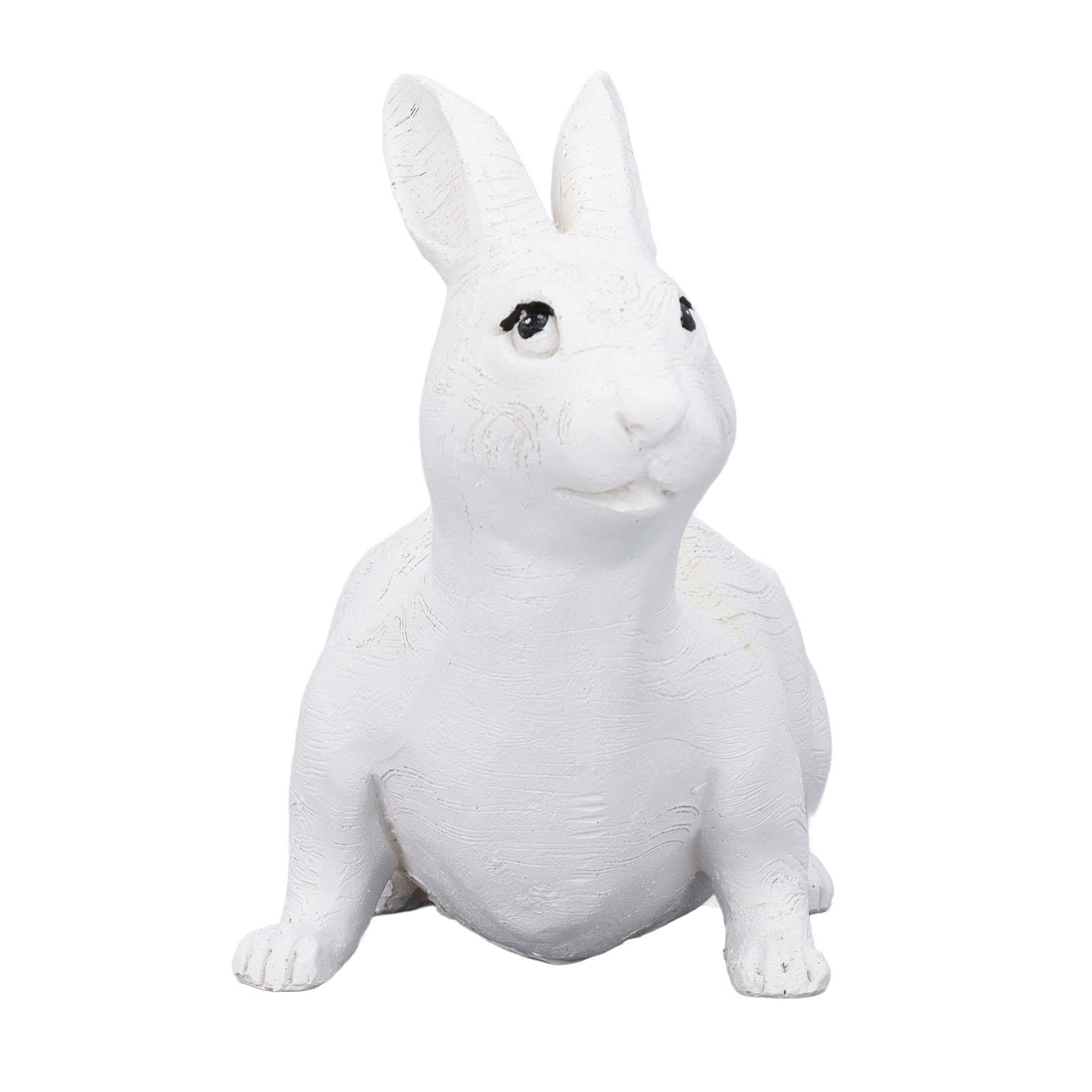 

Горшок для суккулентов в форме кролика, мультяшный, в форме животного, украшение для сада с дренажным отверстием белый