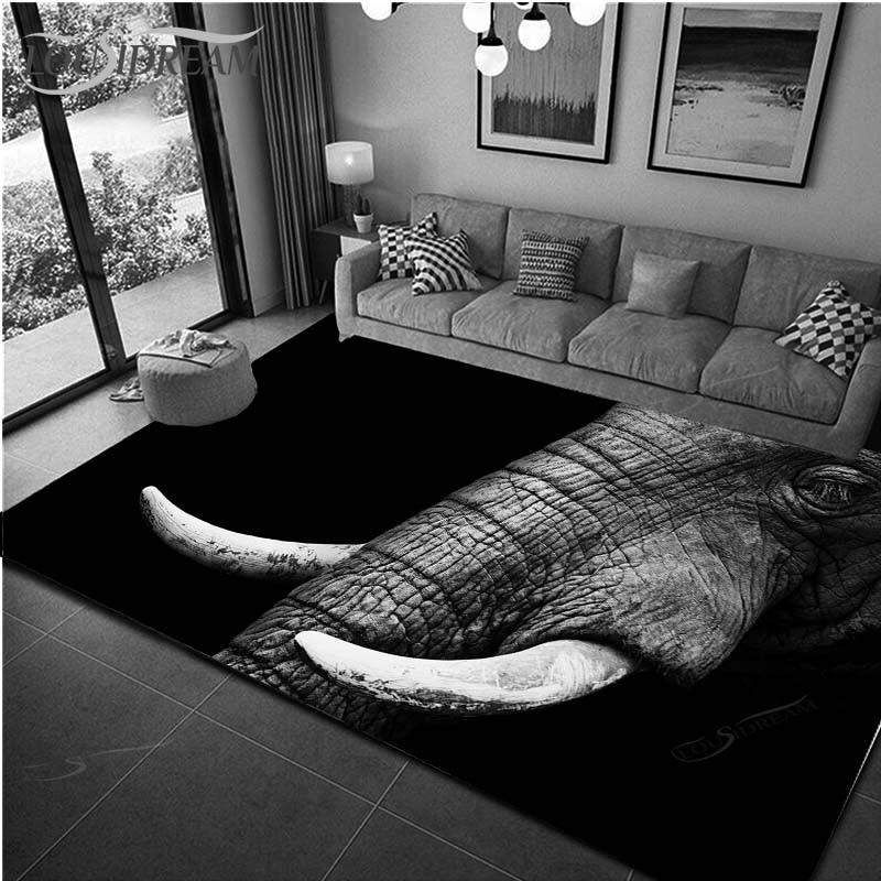 Animal Elephant Home Decor Bathroom and Living Room Soft Rugs Carpets for Living Room Rug for Kitchen Floor Mat Bedroom Mat