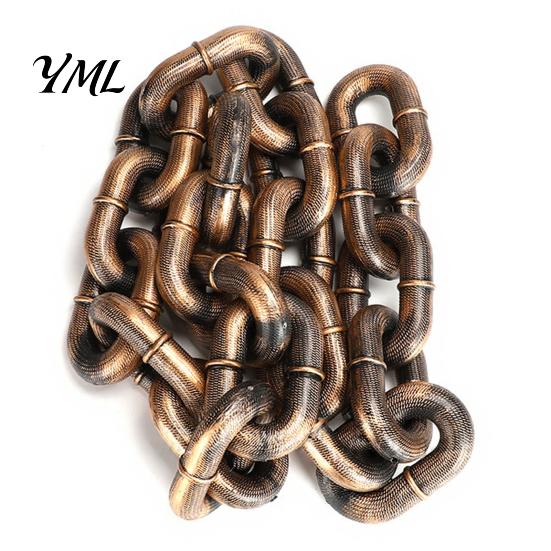 Funny Dog Walk Props Simulated Iron Chain for Haunted House Cosplay, Halloween Plastic Prop, Novelty Yorkie Decorative Leash, Lightweight Fake
