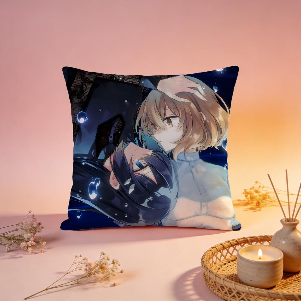 Fashion Wwatashi o Tabetai Hito de Nashiing Cushion Cover Comfortable Durable Pillow Cover MultiScene for Home Office Car Sofa