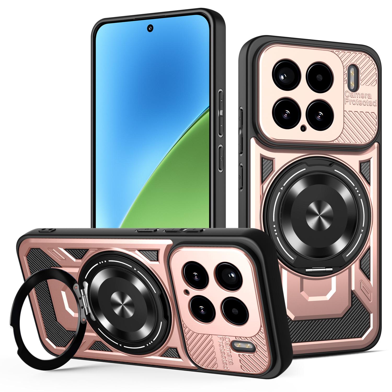 

For Xiaomi 15 Magnetic Case Rotating Kickstand TPU + PC Phone Cover E