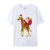 Christmas Giraffe Santa Claus Riding Tshirt Unisex Funny Tshirt Printed T Shirts Casual Oversized Tees