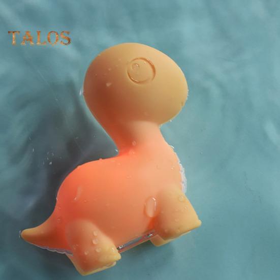 4-teiliges Badespielzeug mit LED-Beleuchtung, für Schwimmen, Wasser, weicher Gummi, Induktion, leuchtender Pinguin, Dinosaurier, Spaß, Glühen, rutschfest, leicht zu greifen, Kinder spielen lustig