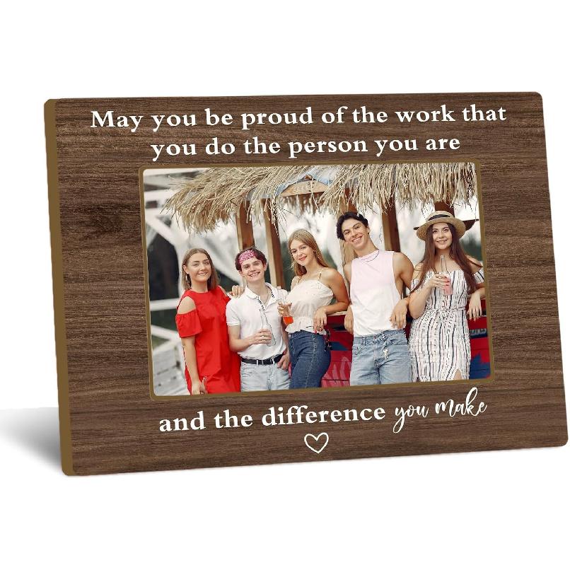 Best Friend Picture Frame, BFF & Friends Forever Gifts, Photo Frame with Wooden Stand, Home Office Table Top Display Decorations 4x6 inch