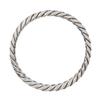 Platinum Double Curb Made In Pt850 Inner Diameter [FAIRY CULLET] Ring, 6-Sided Chain, Thin, Japan, (Size 16, 18mm/Circumference 56mm)