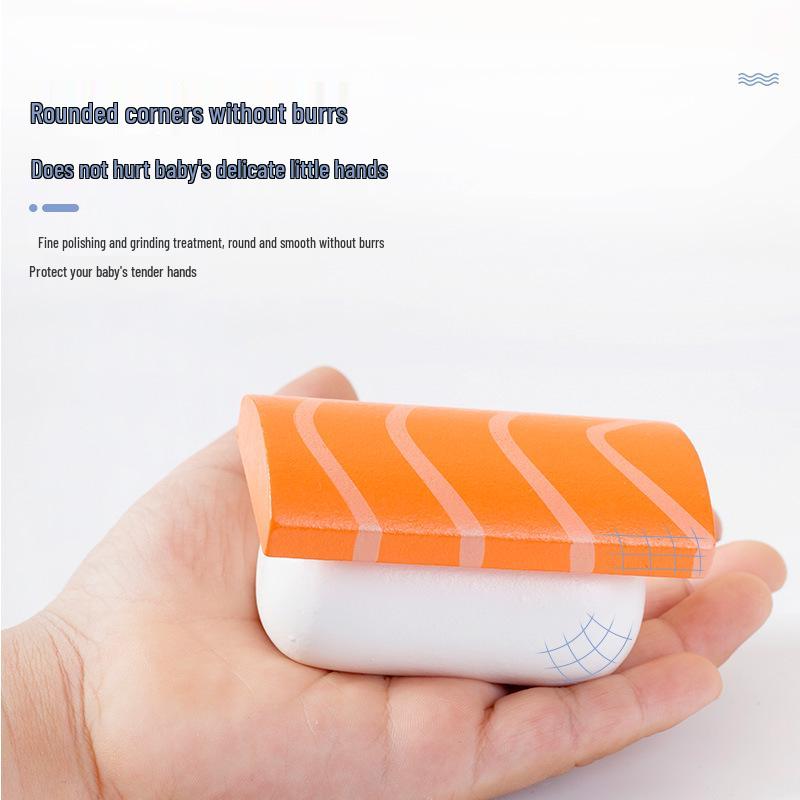 Wooden Sushi & Dessert Bento Play Set for Kids: Children's Simulation Japanese Food Kitchen Toy Game Set