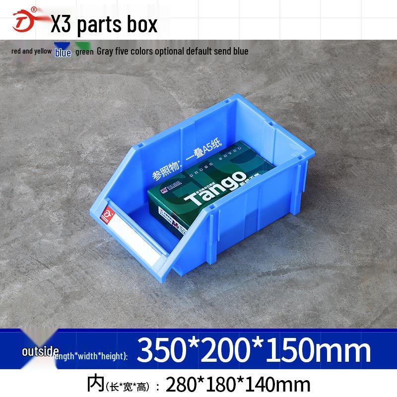 Thickened Tool and Parts Storage Box with Slanted Mouth