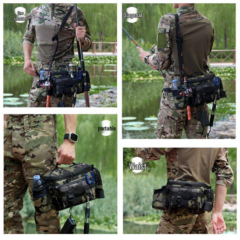A1R Waterproof Outdoor Fishing Shoulder Bag with Rod Holder