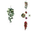 Luxurious 90cm Fake Silk Rose Vine Featuring Realistic Leaves Perfect For Festive Decor