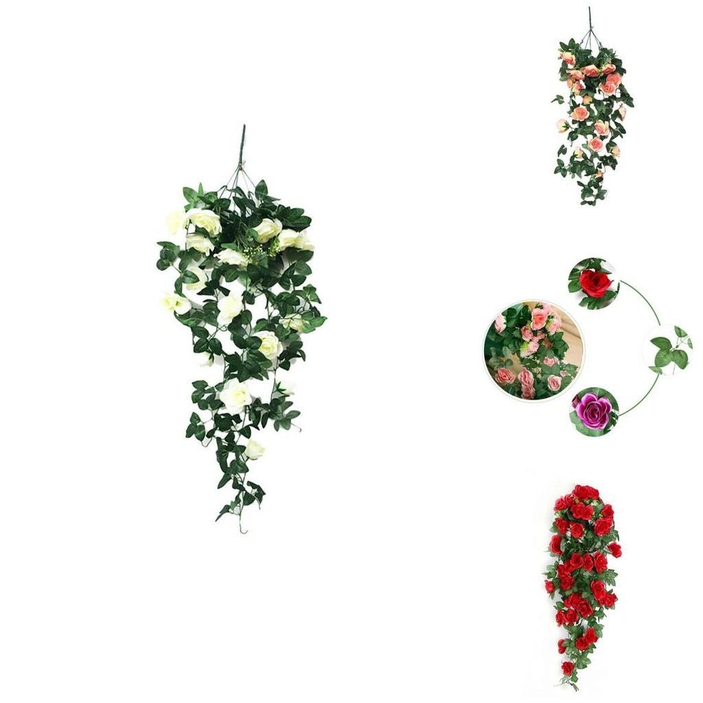 Luxurious 90cm Fake Silk Rose Vine Featuring Realistic Leaves Perfect For Festive Decor