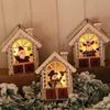 Christmas Wooden Home Decoration Luminous Calendar Table Furnishings Christmas Series Luminous House Christmas Creative Gifts