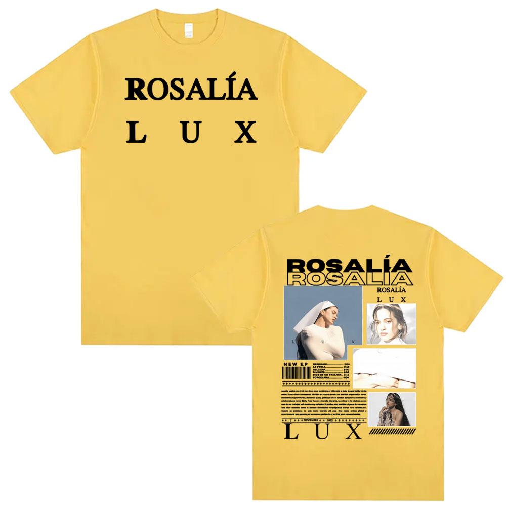 Singer Rosalia LUX New Album Tour Graphic T Shirt Men Women Vintage Aesthetic Short Sleeve Tshirt Cozy Summer 100 Cotton Shirt