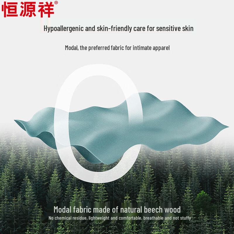 Hengyuanxiang Men's Modal Ice Silk Antibacterial Boxer Briefs