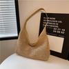 Casual Woven Portable Tote Bag Winter New Fashionable Retro Aesthetic Large Capacity Shoulder Armpit Women's Bag
