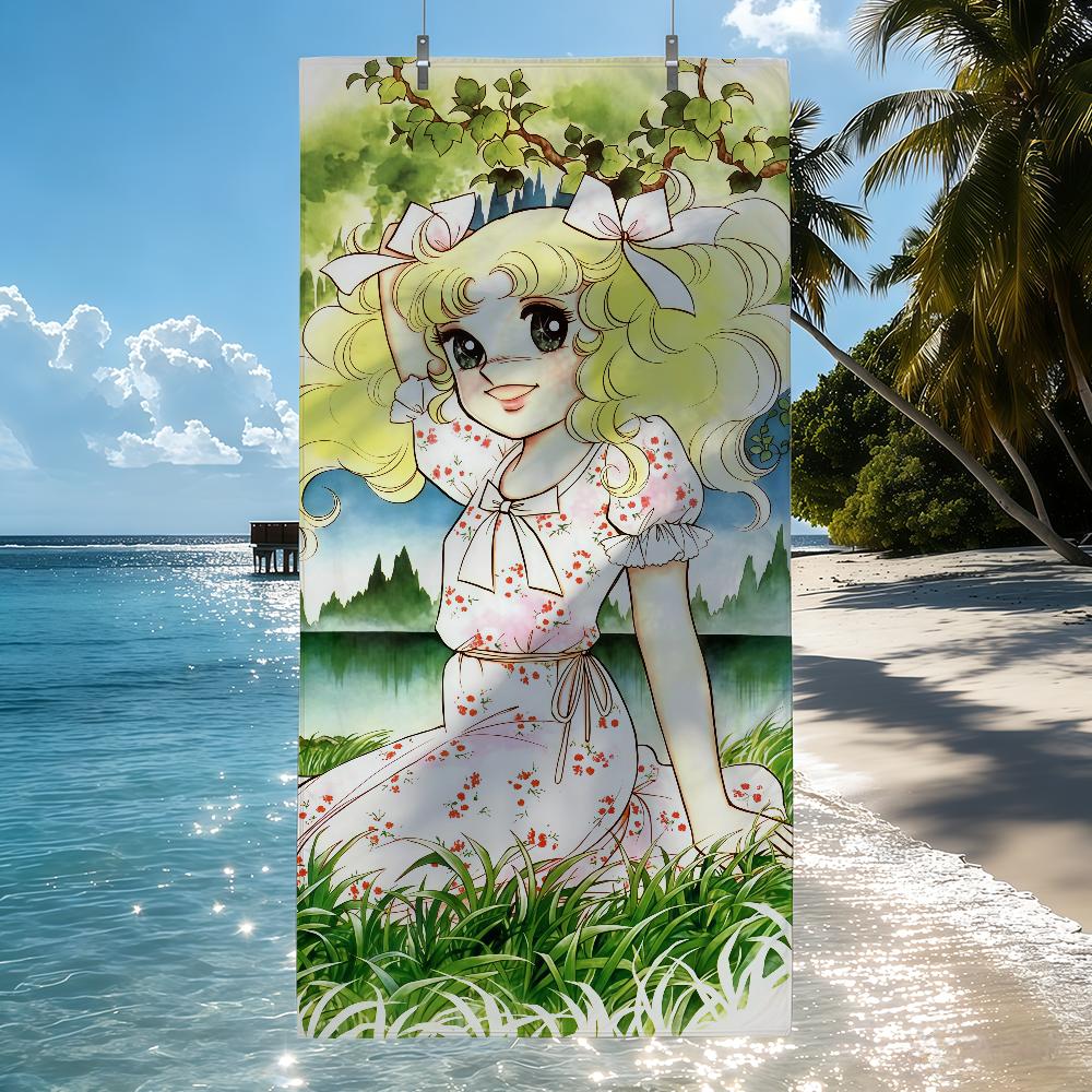 Anime Cartoon Candy Candy kawaii Towel Quick Drying Beach Towels Are Suitable For Swimming Pools Camping Yoga And The Gym