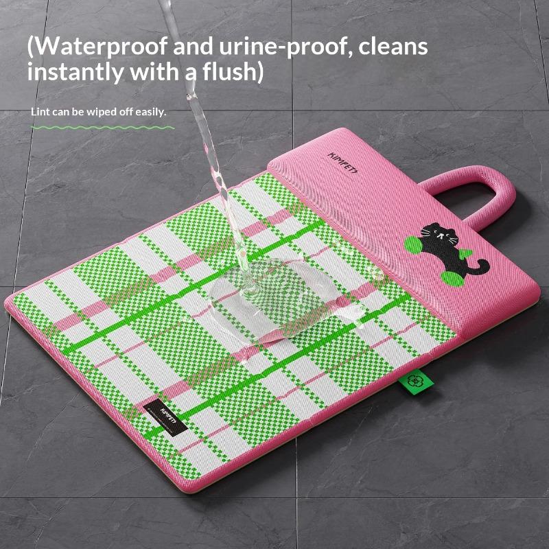 Reversible Pet Cooling Gel Mat for Dogs Cats Portable Foldable Dog Bed with Handle All Seasons for Crate Travel Indoor Outdoor