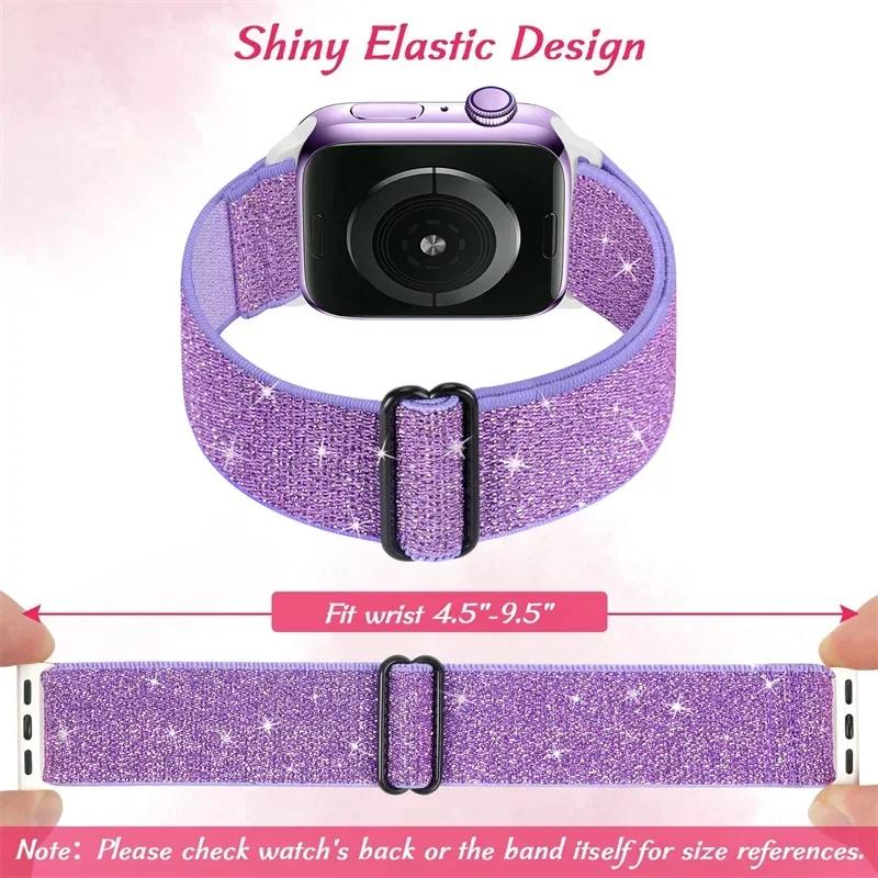 Elastyczny Nylonowy Pasek do Apple Watch ultra 2 49mm Seria 9/8/7 41mm 45mm38/42-40mm/44mm Boho Bransoletka iWatch 6 5 4 3 Se Pasek