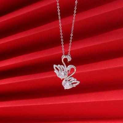 Collier cygne en argent 925 pour femme, design de niche léger et luxueux, bijoux pour dames