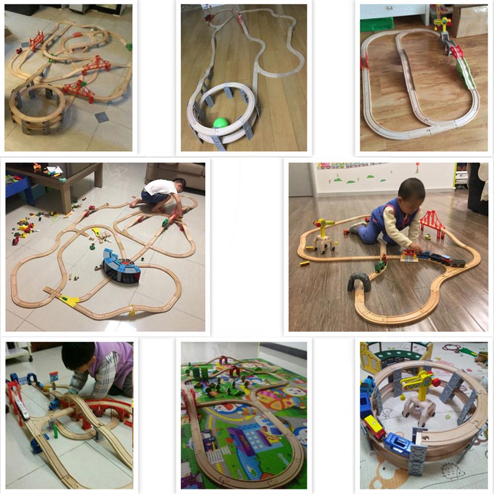 DIY Wooden Track Tools Bridge Train Track Accessories Suitable for Kids Educational Toys
