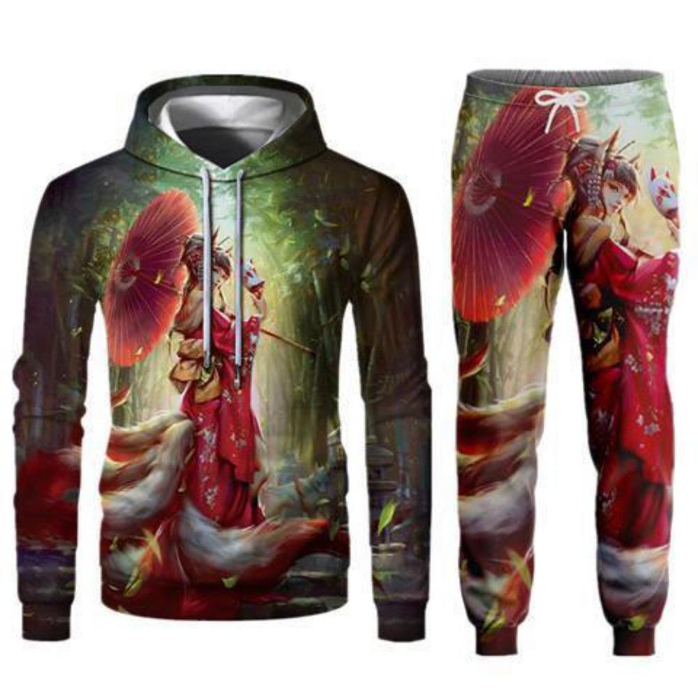 Autumn Venom Animal Starry Sky Pattern Pullover Set 3D Printed Adult Sweater Set Street Hip Hop Trend Fashion Sports Hoodie Set