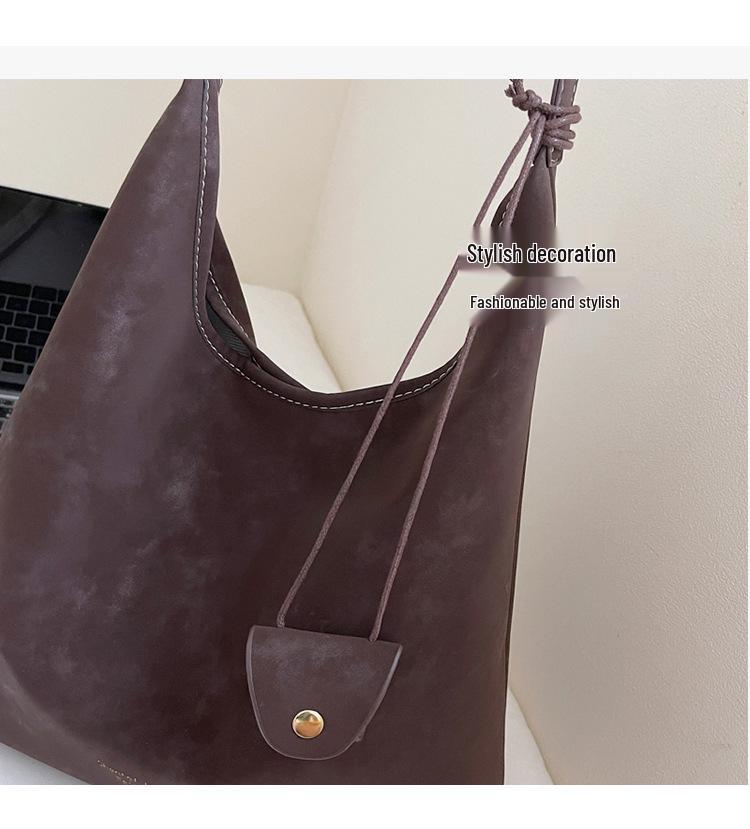 2025 Autumn/Winter Versatile Work Commute Shoulder Bag & Trendy Underarm Bucket Handbag