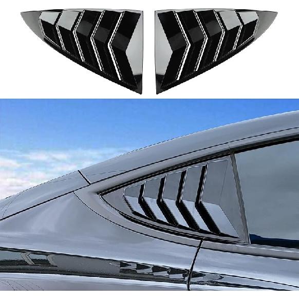 YHCDSEA For Model 3 Rear Side Window Shutter Cover Louver Sport Style Cool Exterior Decoration Fit For Tesla Model 3 2017-2025 Accessories (Glossy