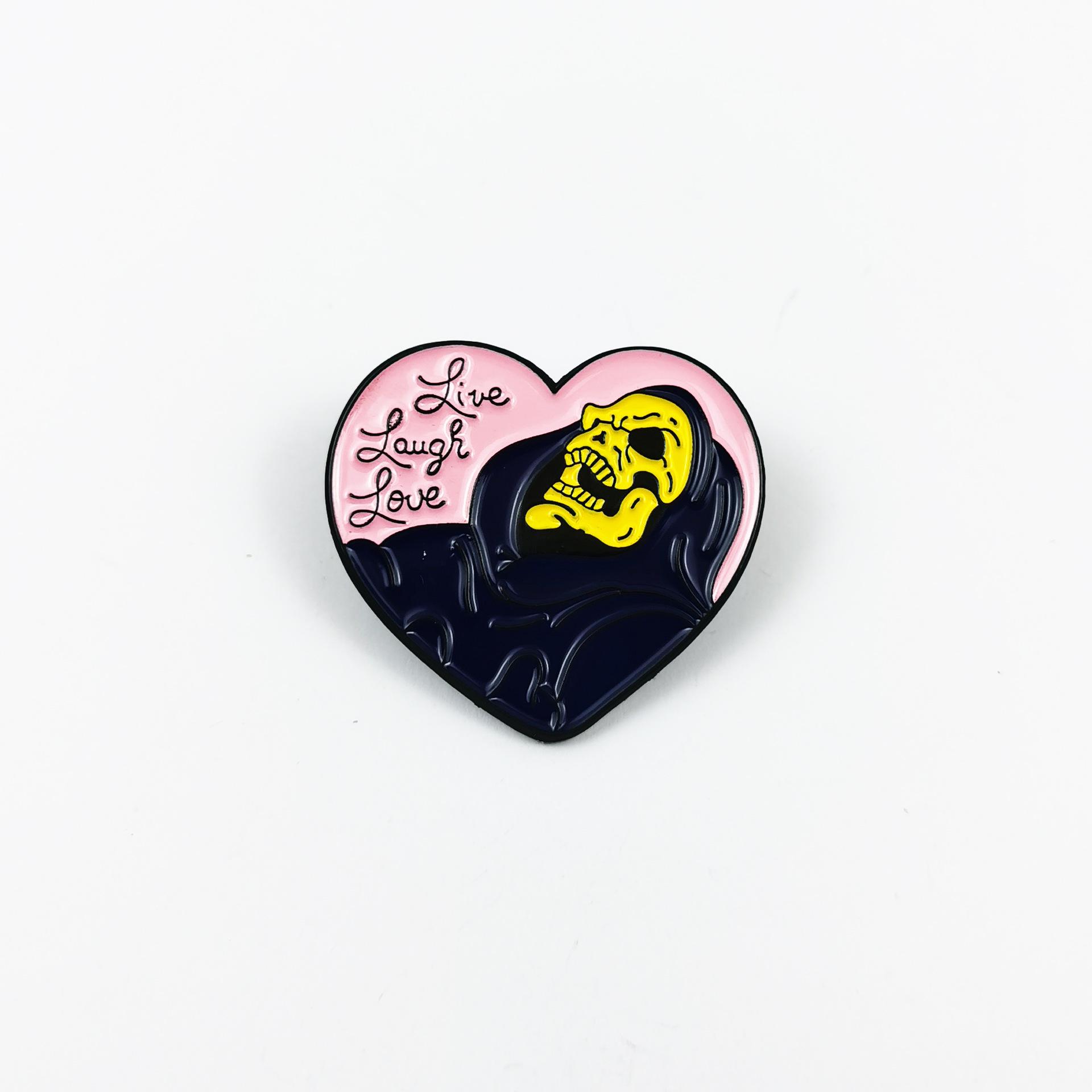 Devil Heart Cartoon Brooch: Versatile Alloy Accessory for Clothing and Backpacks