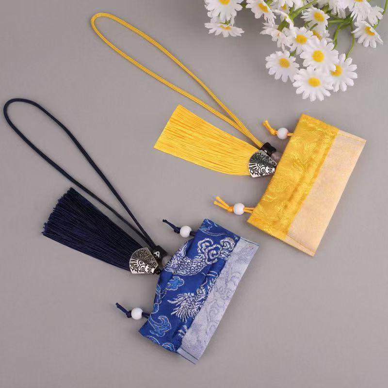 Dragon Boat Festival Brocade Scented Sachet with Dragon Pattern - Portable Ancient Style Peace and Luck Bag for Cars