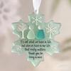 Handmade Sea Glass Snowflake Ornament – Friendship Keepsake, Coastal Christmas Tree Decor for Best Friends, Winter Gift