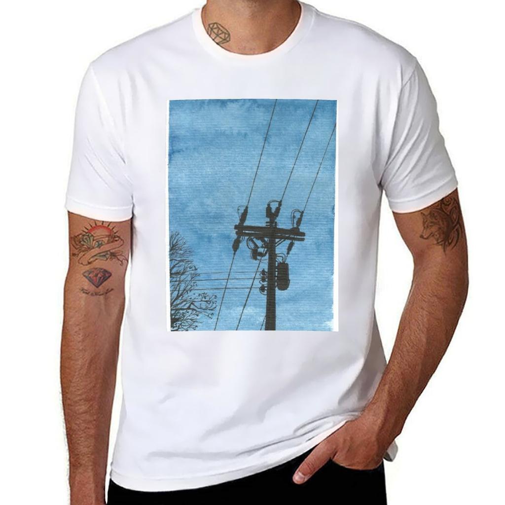 Blue Sky Tshirt Art Pattern Printed Casual Top Tshirt