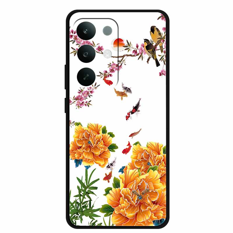 3D Dragon Case For OPPO Realme C85 4G 15X 5G Relief Coque Bumper Silicone Soft Phone Cover C 85 15 X Embossed Blossoms Funda