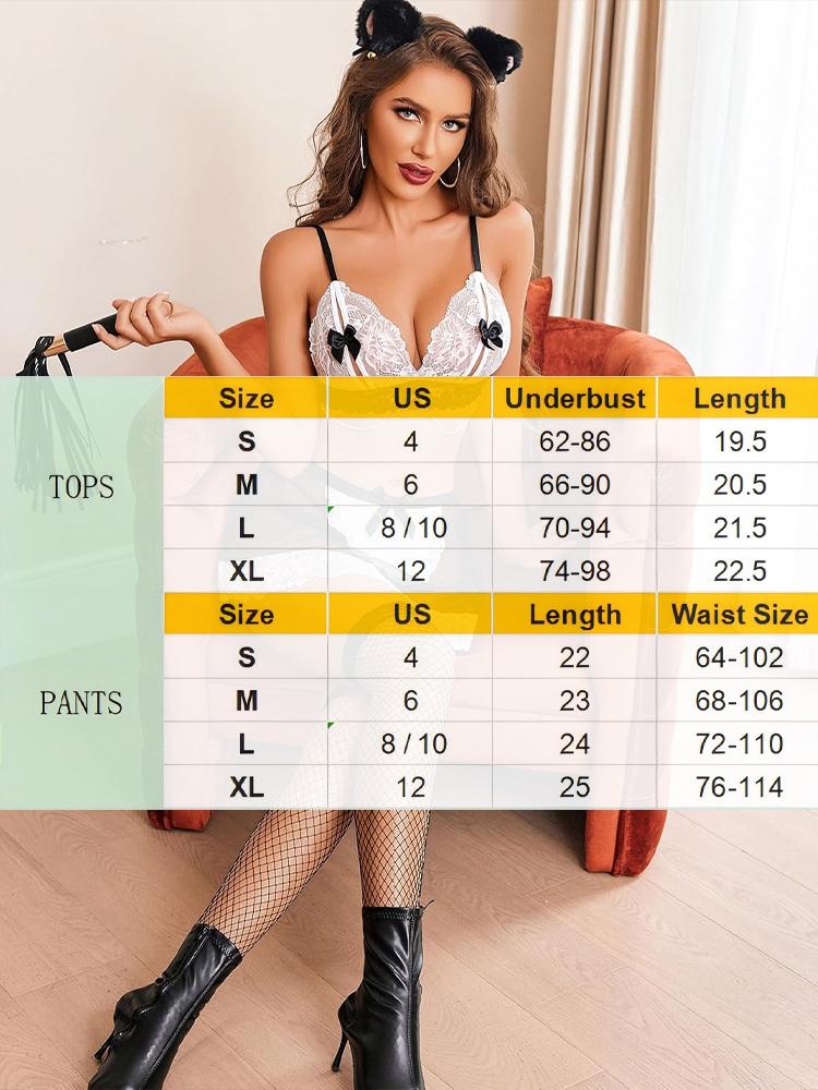 Maid Cosplay Sexy Lingerie Lace Off Shoulder Erotic RolePlay Outfit Pure Desire Open Anal Sexy Adult Transparent Tulle Underwear