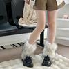 Y2k Imitation Fur Leg Warmers JK Winter Leg Covers Casual Long Stockings  Girls