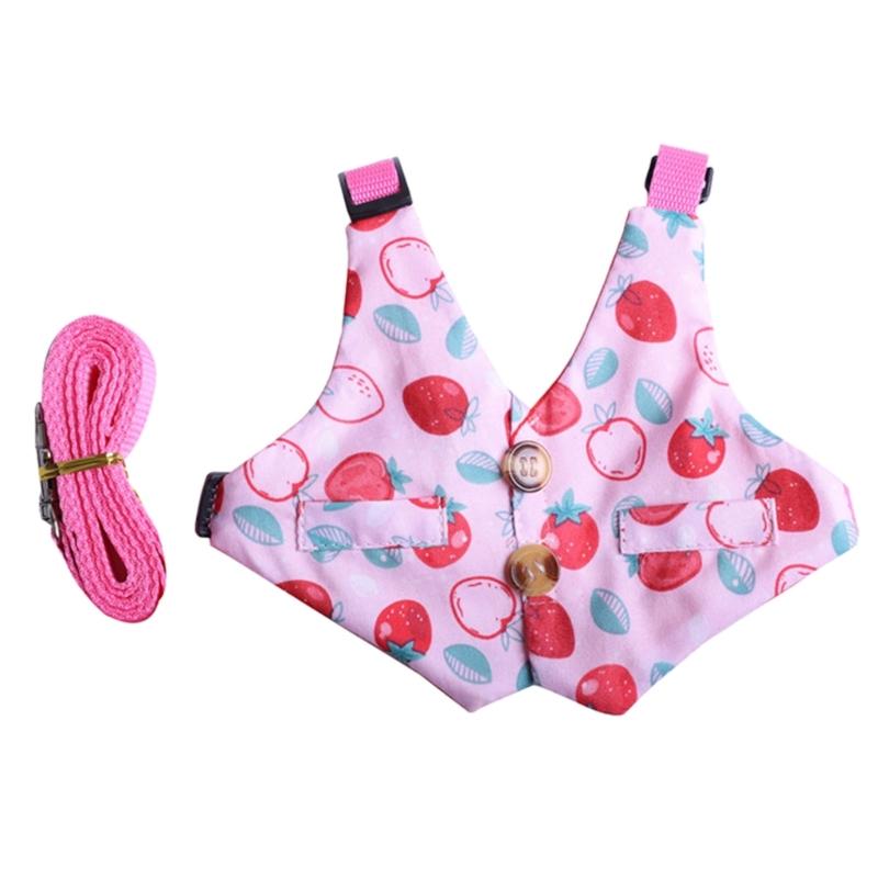 Pet Harness and Leash Small Animal Suit Vest Harness Outdoor Activity Training Small Pet Leash Clothes for Guinea Pigs