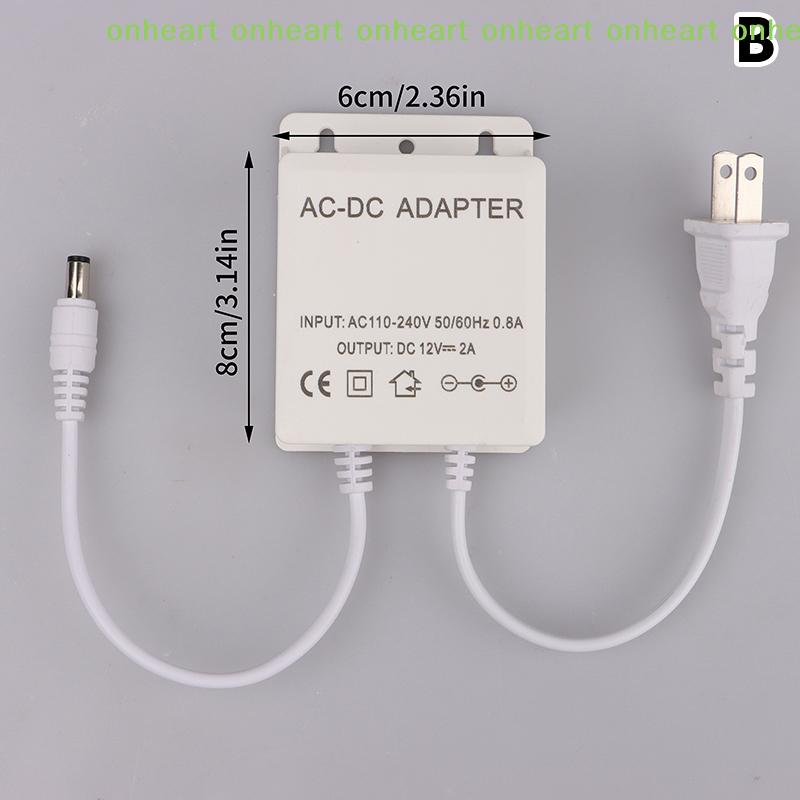 [C]Adattatore Caricabatterie Impermeabile da Esterno con Spina EU US per Videocamera di Sorveglianza AC/DC 12V 2A 2000mA Adattatore di Alimentazione per Telecamera CCTV