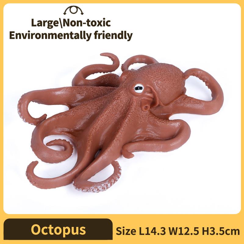 Sea animals Octopus Reef Squid Plaything Figurine Polymer Material Miniature Figure - Fun Learning-Enhancing Play Plaything for Boys, Girls & Kids