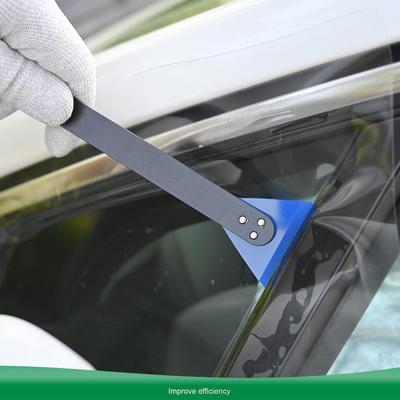 Car Wrap Squeegee Elastic Rubber Film Wrap Squeegee Tools Water Scraper Car Film Scraper With Metal Handle For Vehicle Tinting