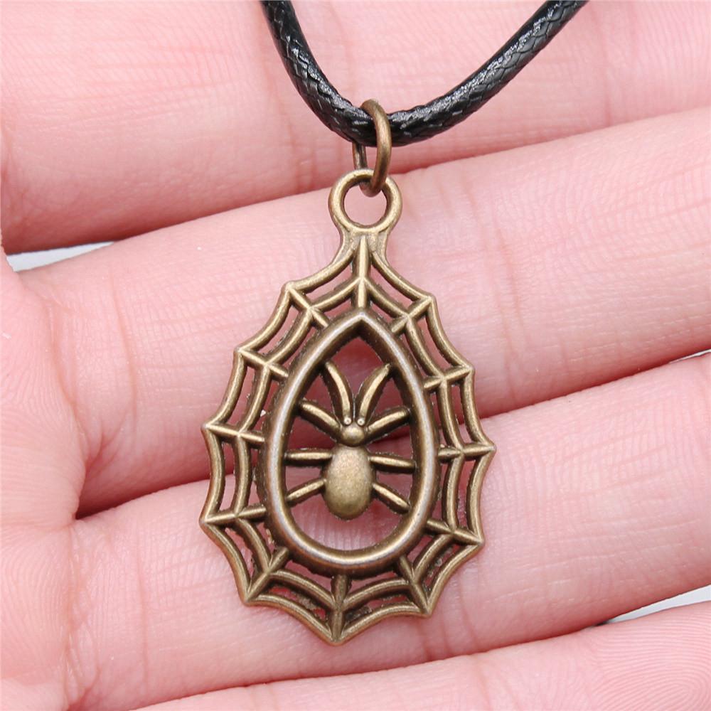 Skull Necklace Leather Chain 45cm Women's Jewelry Thanksgiving Day Creative Ornaments