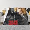 Mylene Farmer Personalized French Singer Blankets Soft Warm Flannel Throw Blanket Plush for Bed Living Room Picnic Travel Couch