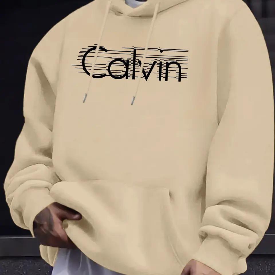 Herren Freizeit Herbst/Winter Locker geschnitten Buchstabendruck Langarm Kapuzenpullover