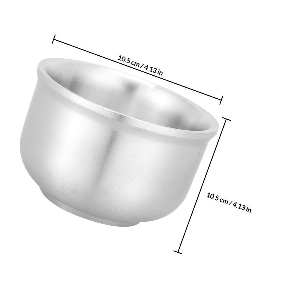 2Pcs Premium Stainless Steel Bowl Set Food-Safe Lightweight Rice Noodle Salad Cereal Soup Ramen Pasta Bowl Heat-Resistant
