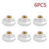 1-10PCS E27 Screw Cap Socket Ceiling Light Lamp Bulb Fixing Base Stand White Gold Light Bulb Holder Lamp Socket For Home 6A